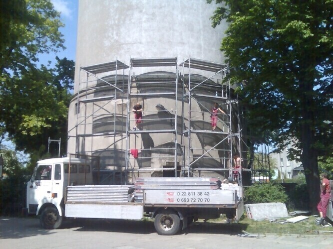 Wieża ciśnień pierwsze prace