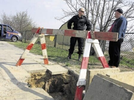 Piotrków Nagle rozstąpiła się ziemia