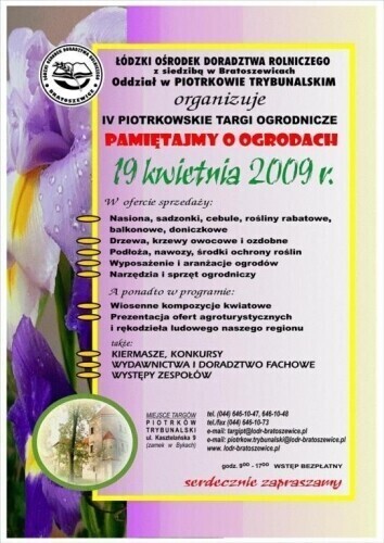 Piotrkowskie Targi Pamiętajmy o ogrodach