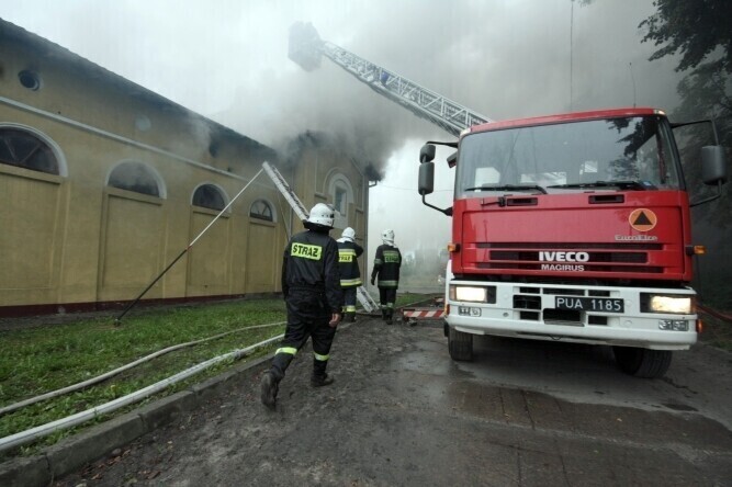 Gmina Wolbórz Pożar suszarni chmielu