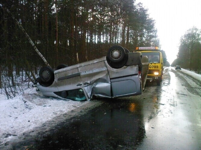 Region Na drogach ślisko - groźny wypadek