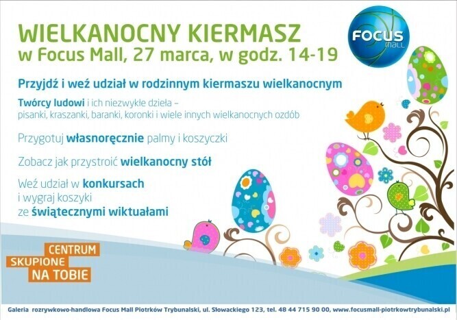 Kiermasz wielkanocny w Focus Mall Piotrków