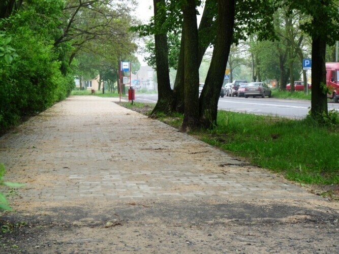 Fragment chodnika nie został wykonany