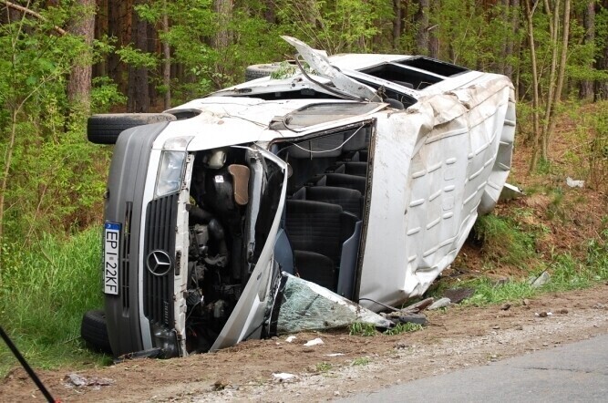 Ręczno Dziewięć osób rannych w wypadku