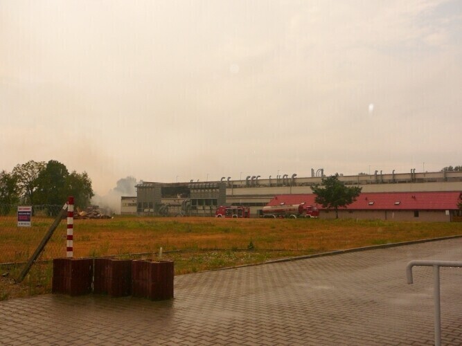 Tomaszów Pożar w fabryce mebli