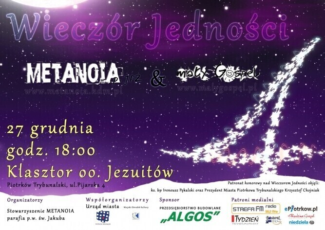 Zapraszamy na Wieczór Jedności