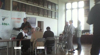 Próba i konferencja prasowa przed widowiskiem historycznym