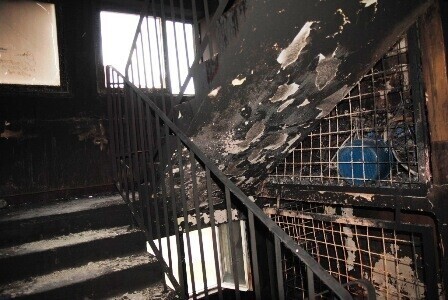 Tomaszów Mazowiecki Pożar w wieżowcu