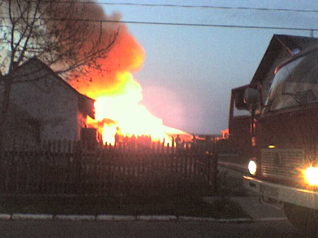 Kurnędz Pożar drewnianej stodoły
