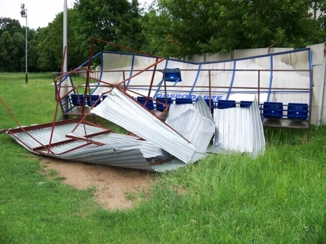 Wichura zniszczyła stadion Concordii