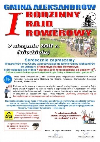 Region Odbył się Rodzinny Rajd Rowerowy