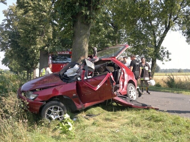 Lutosławice Stracił panowanie nad kierownicą