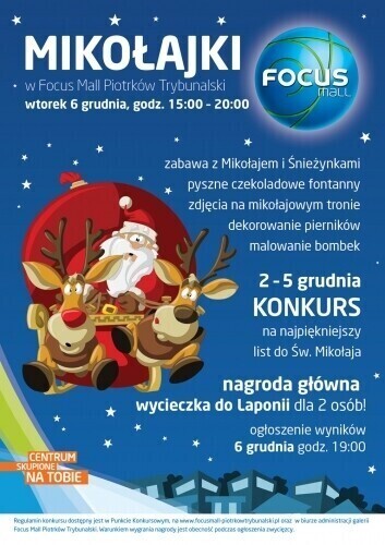 Święty Mikołaj w Focus Mall Piotrków Trybunalski