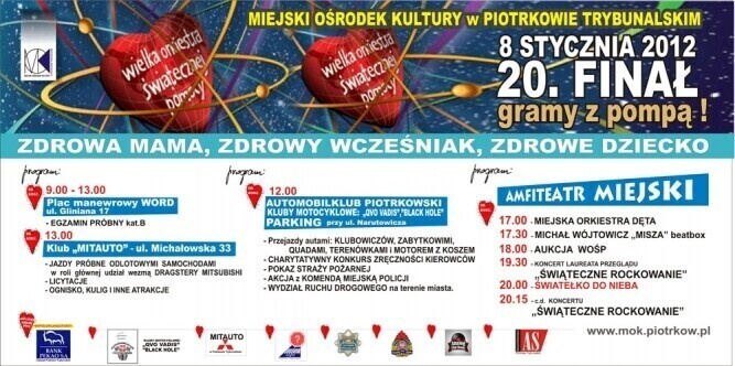 XX Finał WOŚP Gramy z pompą także w Piotrkowie