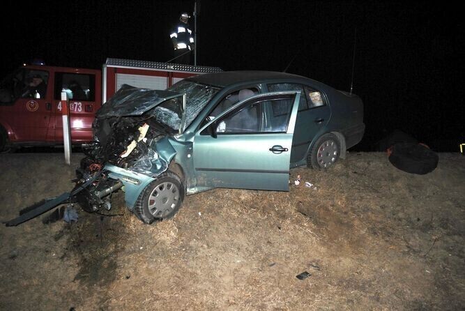 Jedna osoba rana w zderzeniu na skrzyżowaniu