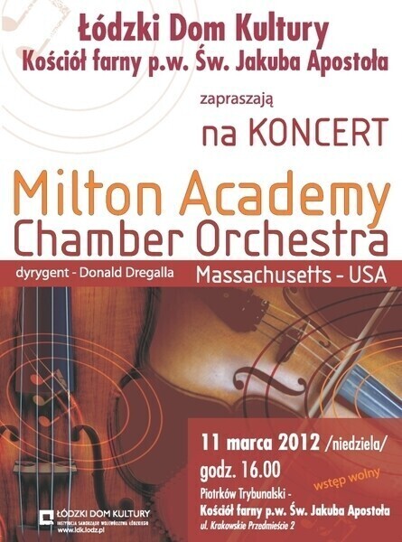 MILTON ACADEMY ORCHESTRA zagra w naszym mieście
