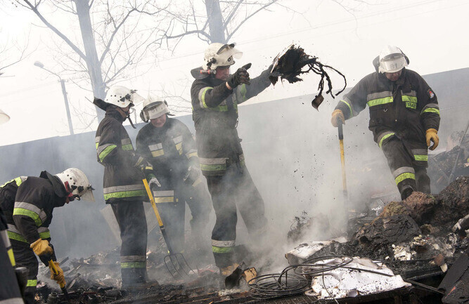 Piotrków Spłonął zakład poligraficzny