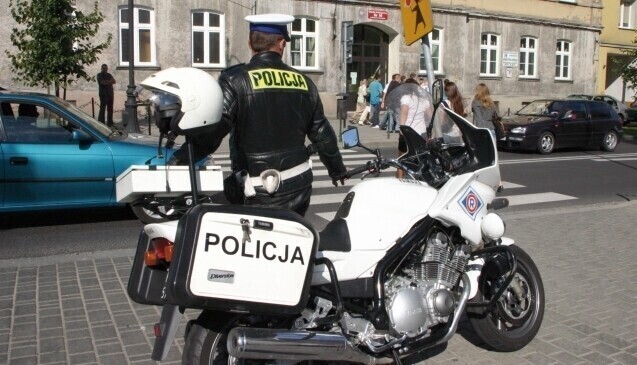 Piotrków Policja patroluje na motorach