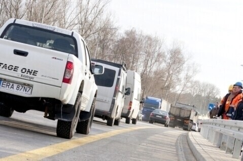 Ruch wahadłowy na moście w Przygłowie