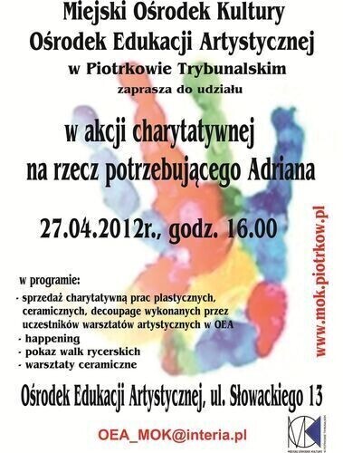 MOK Zorganizują akcję na rzecz Adriana