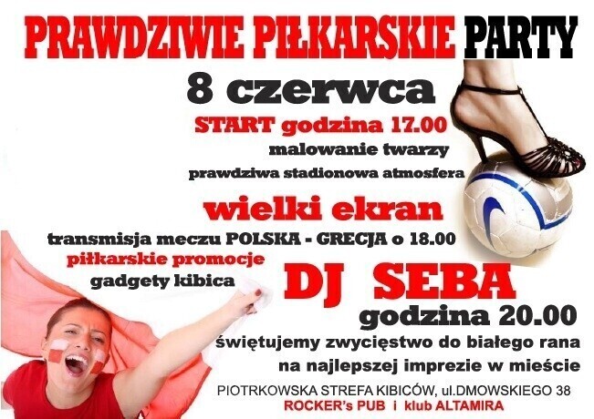 Prawdziwe Piłkarskie Party w Rockers Pubie