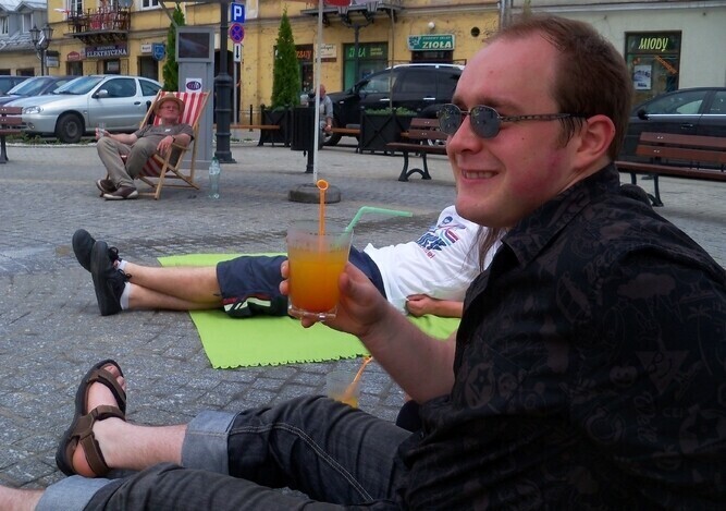 Piotrków Leżakowali na placu Czarnieckiego