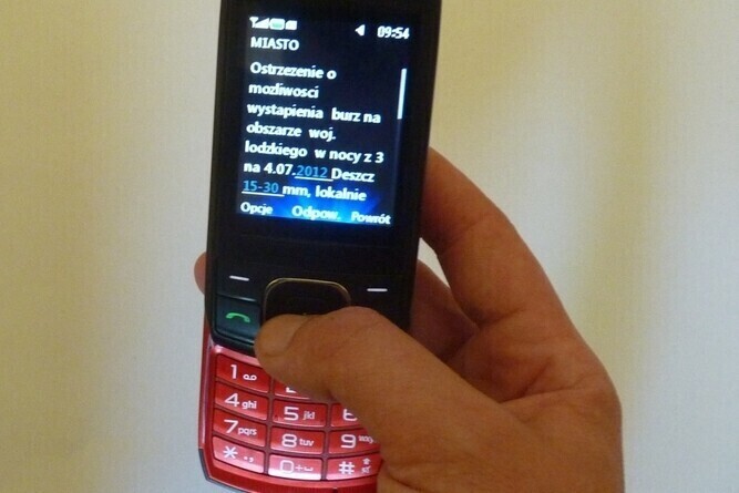 Radomsko Ostrzeżenia na telefon