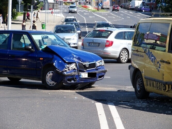 Piotrków Groźna kolizja na Kopernika
