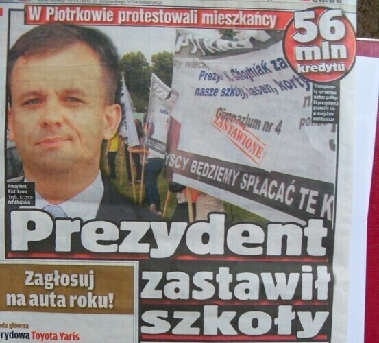 Dziennik Fakt pisze o prezydencie Chojniaku