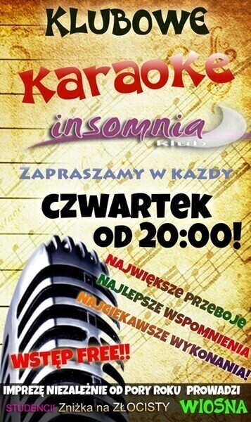 Zdjęcie 1: Czwartkowe karaoke w Insomni