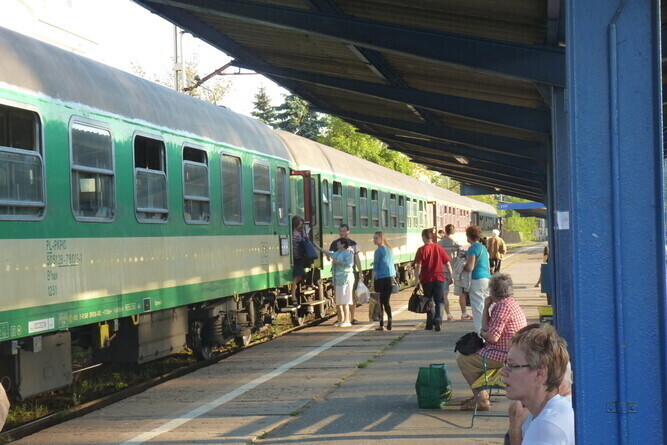 Radomsko Przesiadka na nowym peronie