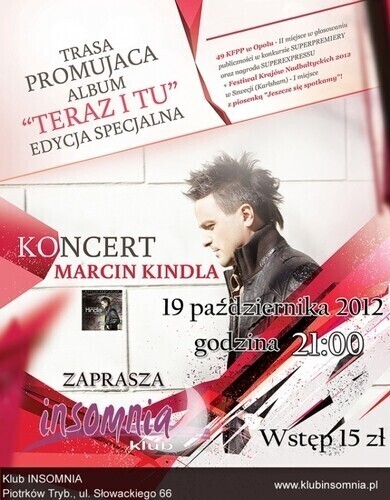 Marcin Kindla z zespołem już w piątek w Insomni