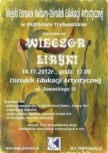 Wieczór liryki w Światowy Dzień Seniora