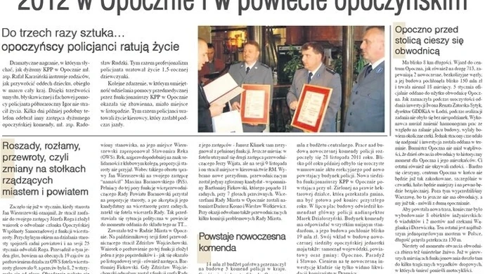 2012 w Opocznie i w powiecie opoczyńskim