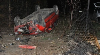 Dachował uno – miał ponad promil alkoholu