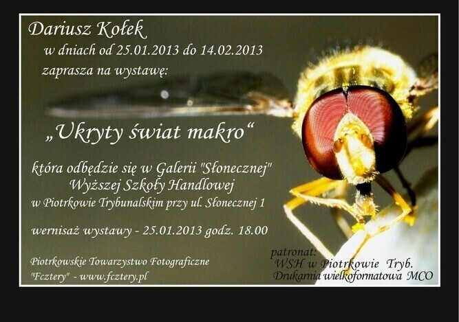 Wernisaż wystawy zdjęć Dariusza Kołka Ukryty świat makro
