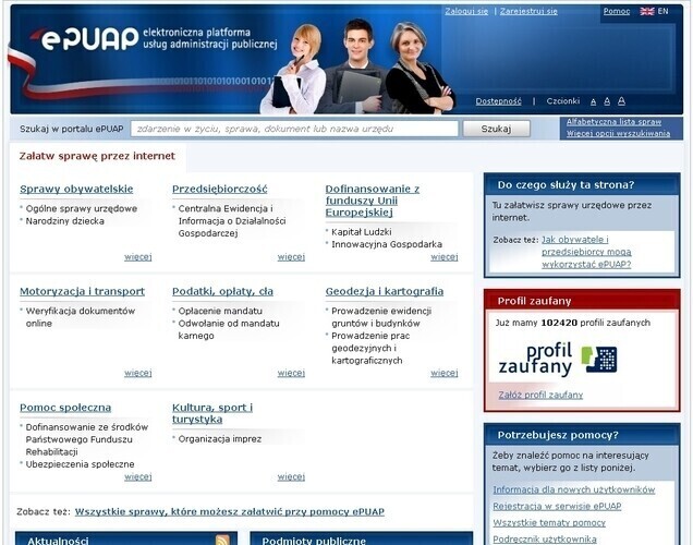 Możesz założyć profil i sprawy urzędowe załatwić przez sieć