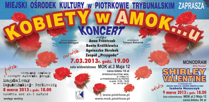 Kobiety W AMOK...u - MOK zaprasza na cykl imprez