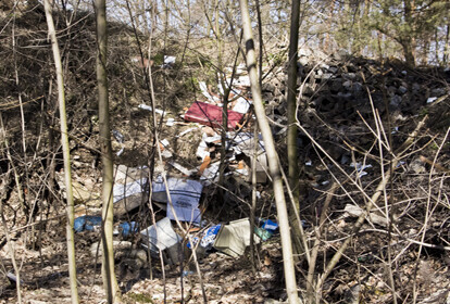 Śmieci witają wjeżdżających do Piotrkowa