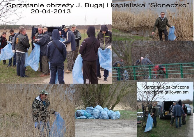Sprzątali i wędkowali nad Bugajem