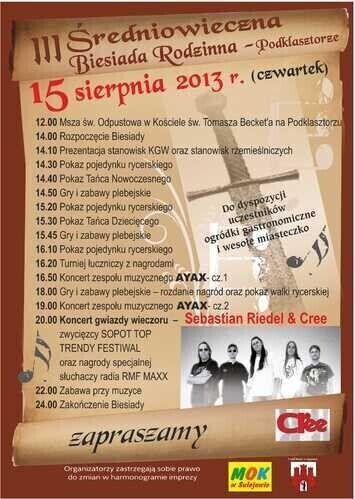 Średniowieczna Biesiada Rodzinna w Sulejowie