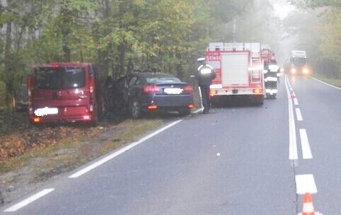 Wypadek na drodze do Spały