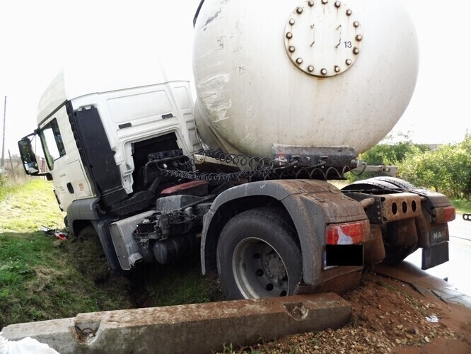 Groźne zderzenie dwóch cystern