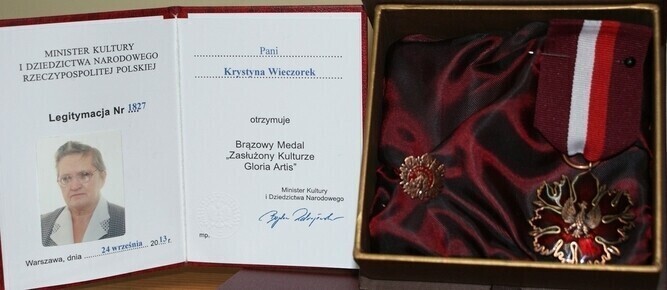 Krystyna Wieczorek zasłużona kulturze