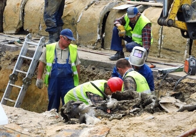 Piotrków Awaria ciepłociągu