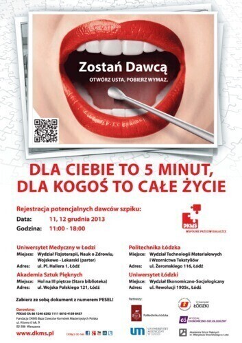 Studenci zostaną potencjalnymi dawcami szpiku