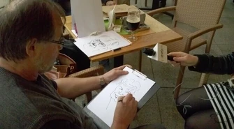 Karykaturzyści w Rynku Trybunalskim