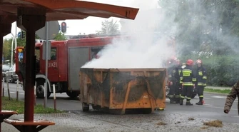 Palił się śmietnik przy Kostromskiej