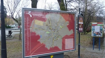 Radomsko: Tablice z planem miasta
