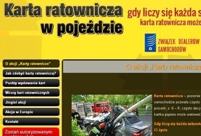 Wyposaż samochód w kartę ratowniczą
